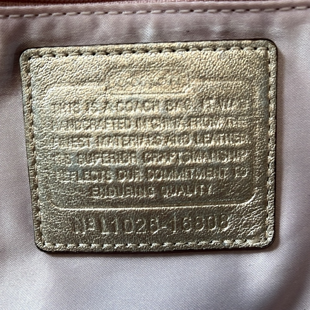 Coach  Kristen 16808 metallic pearl leather Shoulder bag  Satchel  Crossbody EUC - Picture 17 of 17
